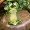 Garden Frog Ornament Small Waterproof Sitting Frog Resin Frog Sculpture Figurine Cute Standing