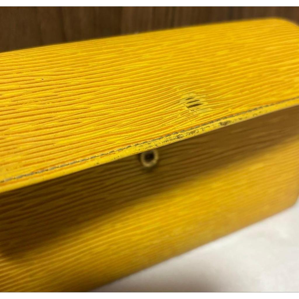 Used Louis Vuitton Epi Leather Long Wallet Yellow