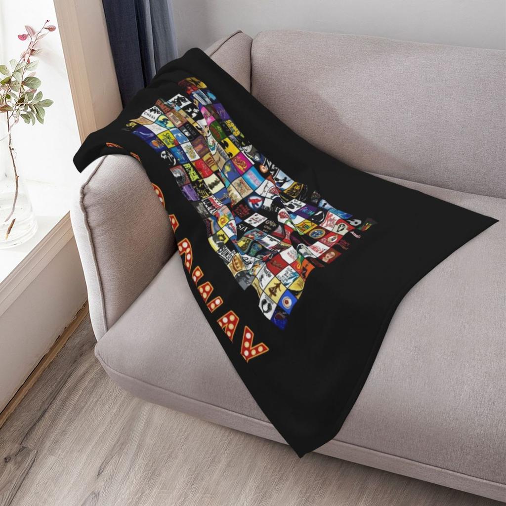 Broadway Musical Theatre Logos - Hand Drawn Throw Blanket Lightweight Warm Blanket for Travel Camping