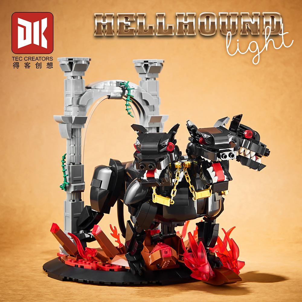 

Cerberus of The Inferno Building Blocks CLassic Movie Hell Three-headed Dog of Model Splicing Assembly Decorative Ornaments Paper Manual