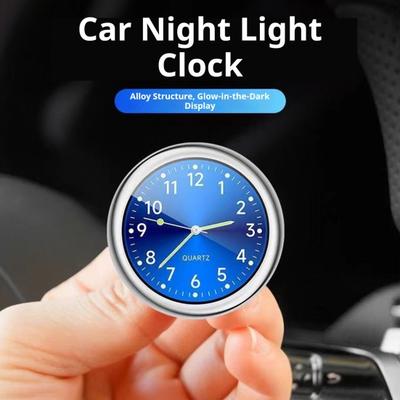 Auto Uhr 40mm Legierung Metall Armaturenbrett Deko mit Leuchtzifferblatt Motorrad Uhr für Fahrrad Boot Zuhause Fahrzeug