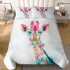 Animal Giraffe Duvet Cover 3D Digital Printing Three-Piece Bedding Set
