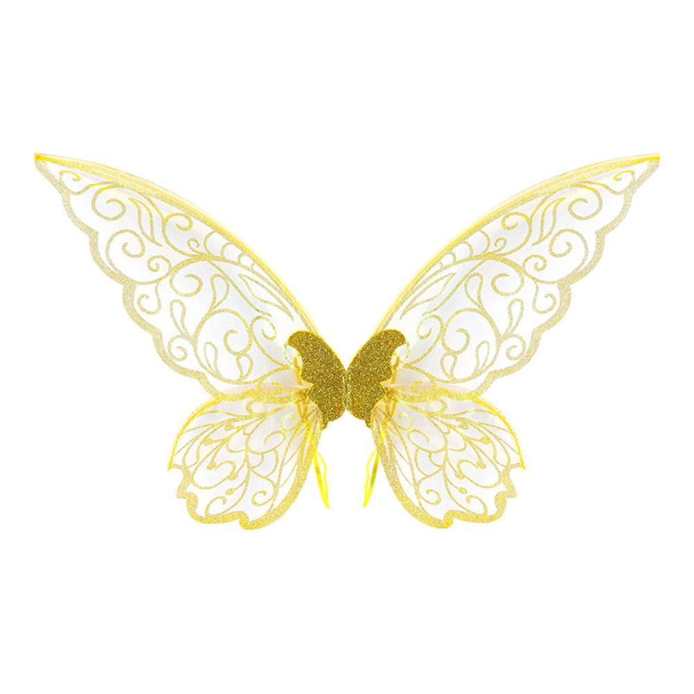 

Крылья бабочки Неправильные крылья цикады Костюмы эльфов Крылья ангела Сценический реквизит Светло-золотые крылья бабочки Реквизит жёлтый