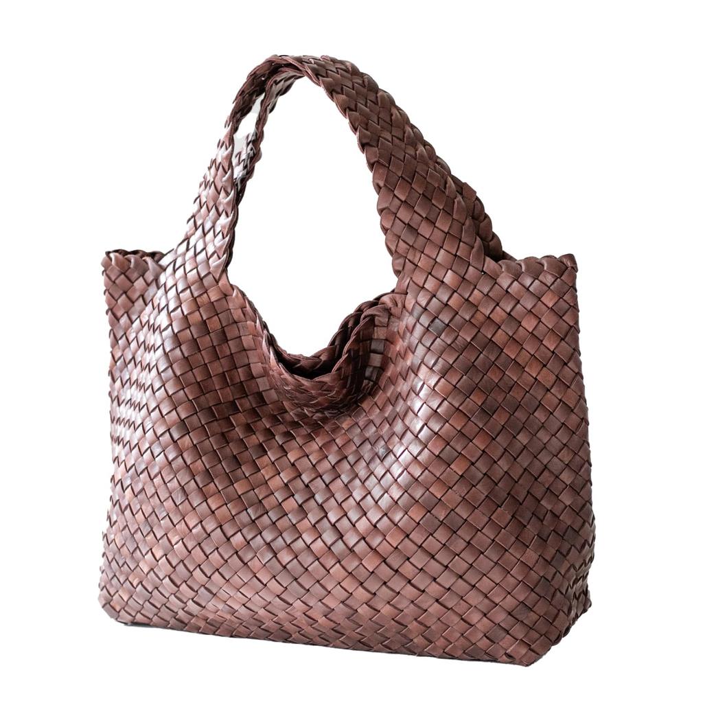 Imai Taška od roku 1977 Pony Mesh Velká Tote Pravá Koňská Kůže Japonský Den Úcty ke Starším 33548 - Taška, Kůže, Kůže, Dámská, Dárek, (Čokoláda)