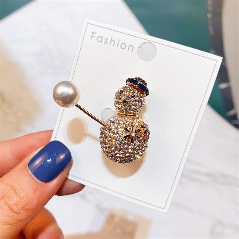 Yimu Alloy Christmas Brooch - Santa Claus & Tree Ornament Corsage