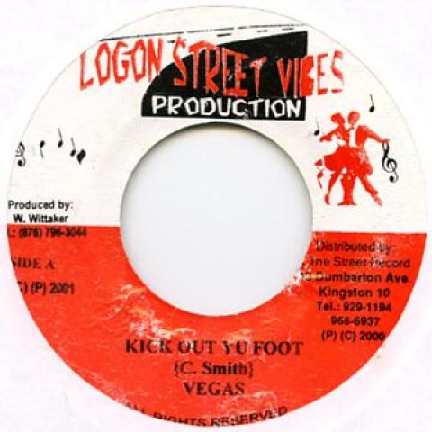 7inch Record MR VEGAS - Kick Out Yu Foot Log On Street V 2001 Jamaica Reggae, Ska & Dub