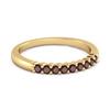 Garnet Round Half Eternity Ring - 925 Sterling Silver Gold Vermeil