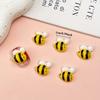 Cute Cartoon Bee Nail Art Accessories, DIY Nail Art Hand Drawn Flat Back / Scrapbook / Jewelry Making Decorations Accessories.