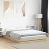 VidaXL Bed Frames Sonoma Oak 140x200 Cm Engineered Wood, Bedroom Furniture, Slatted Base, Pallet Bed, Bed, 3281191