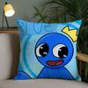 Cartoon-Spiel RRainbow Friends Kissenbezug Quadratisch Doppelseitiger Druck Sofakissenbezug Kissenbezug Schlafzimmer Nachttisch