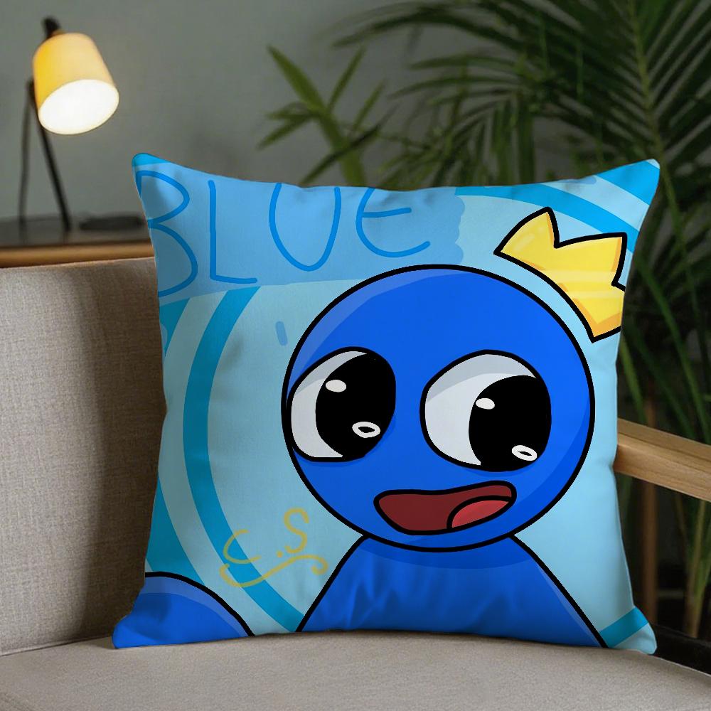 Cartoon-Spiel RRainbow Friends Kissenbezug Quadratisch Doppelseitiger Druck Sofakissenbezug Kissenbezug Schlafzimmer Nachttisch