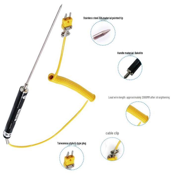 Pointed K-Type Thermocouple High Temp Liquid Probe NR-81530B