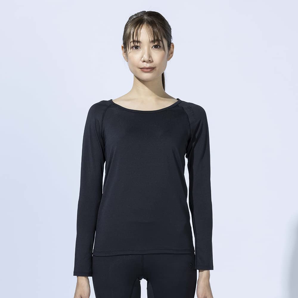 Otafuku Gloves Long Crew Neck Temperature UV Size M All-Season Innerwear, Sleeve, [Outlast Regulating, Deodorizing, Protection, Compression, Women's]