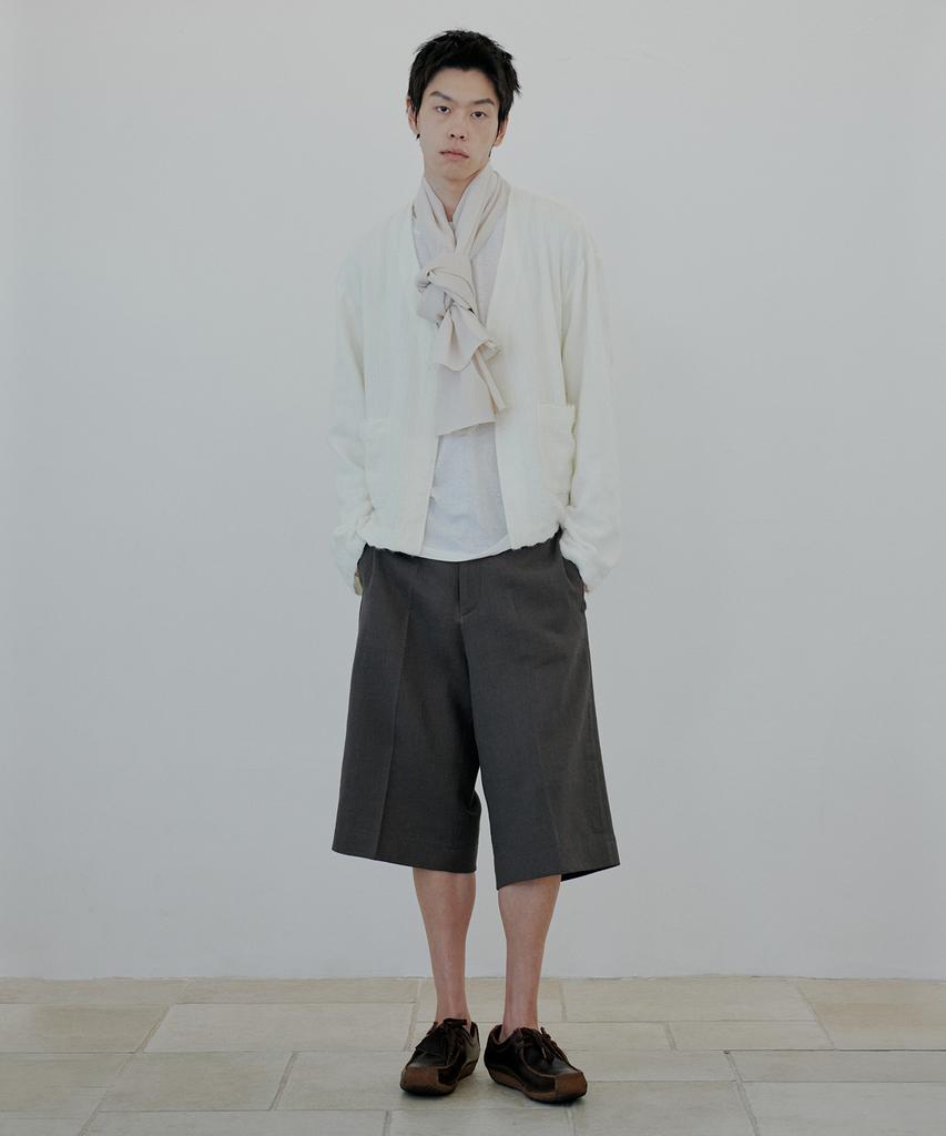 Nuakle V-Neck Hidden Cardigan_Ivory