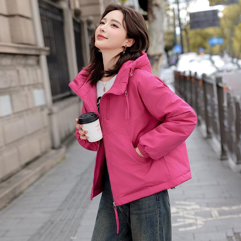 New Winter Versatile Hooded Cotton Jacket Cotton Jacket Windbreaker Cotton Jacket Fashionable Simple Versatile Fashionable Women's Jacket