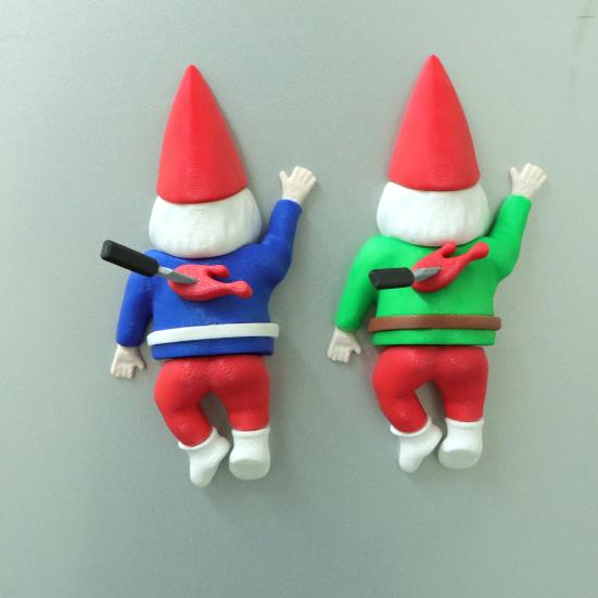 Pranks Christmas Gnome Fridge Magnet Backstab Santa Dwarf Decor Magnetic Practical Joke Gift