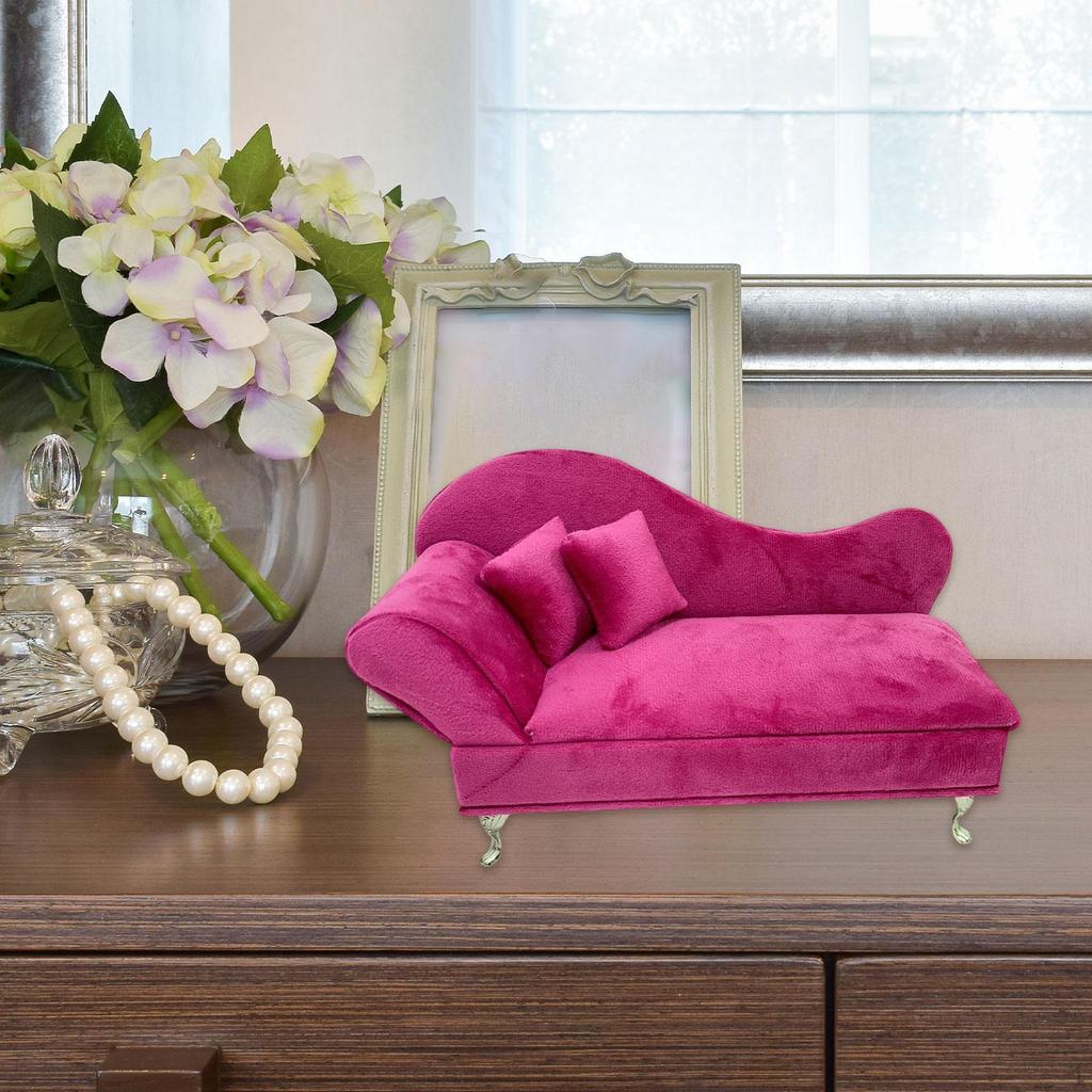 Sofa Schmuckkästchen Vitrine Sammlerstück Staubdicht Tragbarer Organizer Schmuck für Ringe