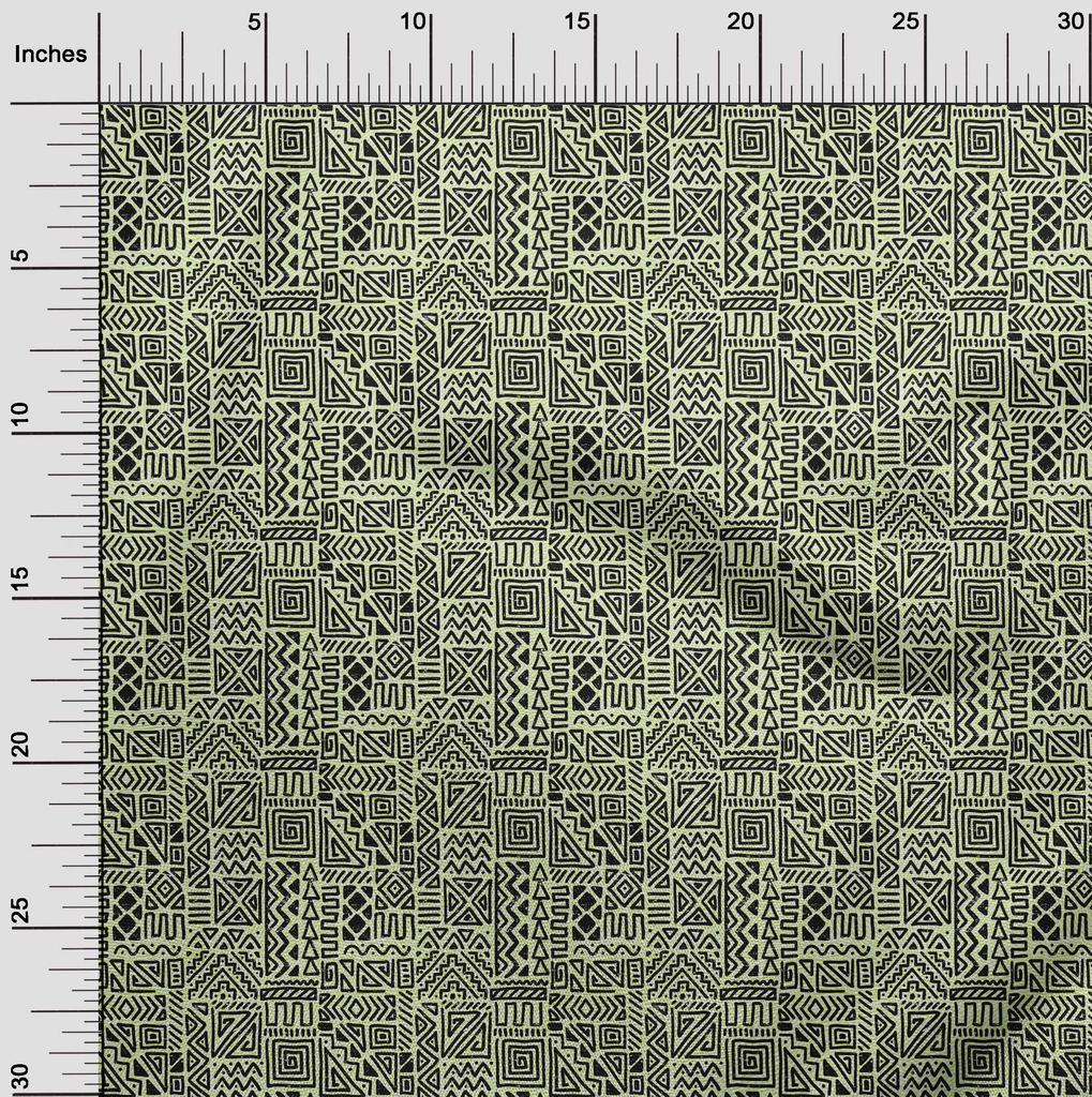 oneOone Cotton Flex Black Fabric African  Fabric For Sewing Printed Craft Fabric By The Yard 40 Inch
