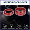 Media Volume Gear Shift Switch Knob Cover Ring for Ford Mach-E 21-24 Red 2Pcs