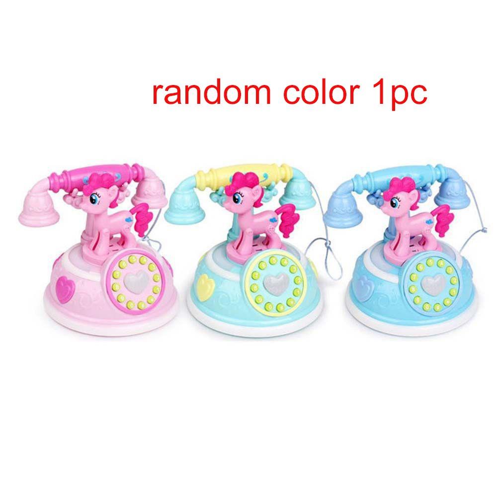 

Музыкальная игрушка, имитирующая телефонные игрушки, ролевые игры, игрушка-симулятор стационарного телефона, игрушечный телефон-пони random 1pc
