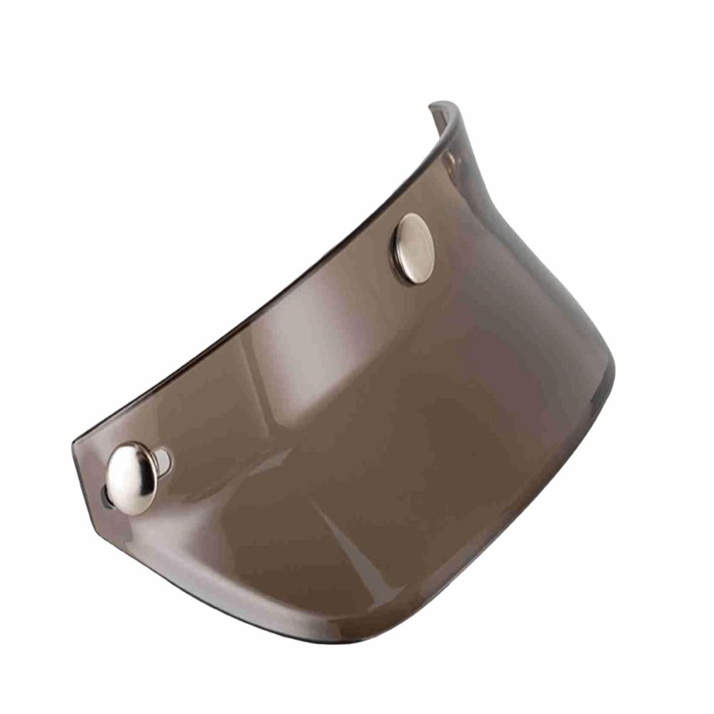 Motorradhelm Visier mit 3 Druckknöpfen, Flip-Up-Stil, Offene Gesichtsmaske, Für 3/4 Helme