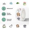 500 Pictures/roll Roll Sticker Tape Cartoon Animal Handbook Material Decorative Envelope Seal Sticker