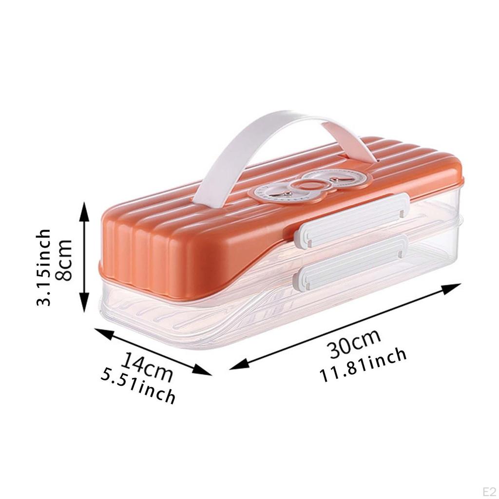 Donuts Box Cookie Carrier Measure Time Multipurpose Compact Organizer Food Storage Container for