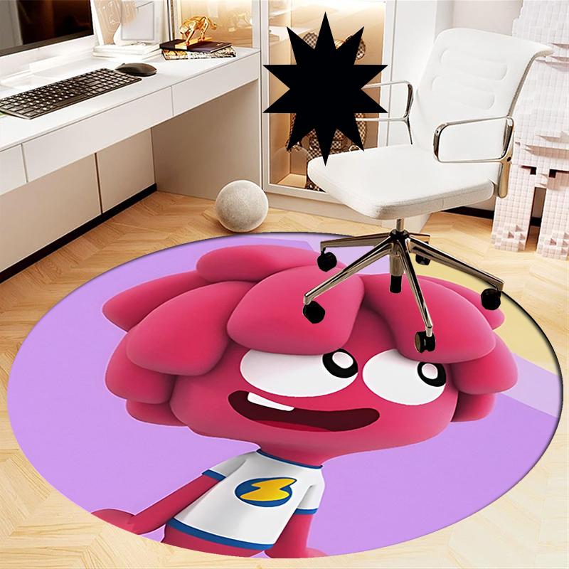 Jelly Jamm Printed Round Rug Carpet Chair Rug Area Rug Entryway Doormats,for Office Chair Living Room Bedroom Kitchen Room.