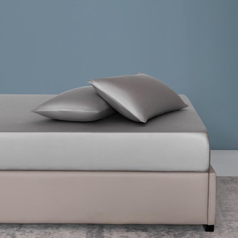 %100 Bambu Yatak Çarşafı Seti Lüks 3 Parça Yatak Takımı (1 adet Lastikli Çarşaf ve 2 adet Yastık Kılıfı) 100/160 için Kaymaz Yatak Örtüsü