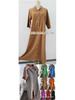 2026 Europäisches & Amerikanisches Frühling/Sommer Lockeres Casual Mittellanges Baumwoll-Leinen Hemdkleid für Damen