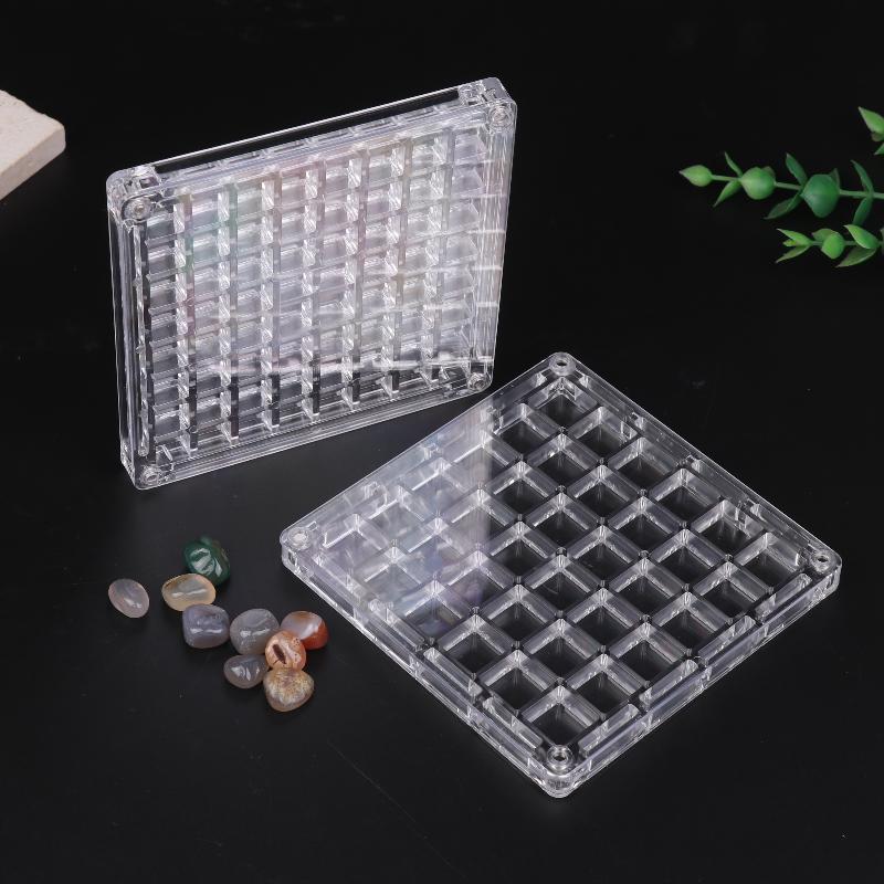 A Collection Of Natural Stones Storage Box For Children'S Experiments, 1Set Of Minerals And Gems For Creativity Gift