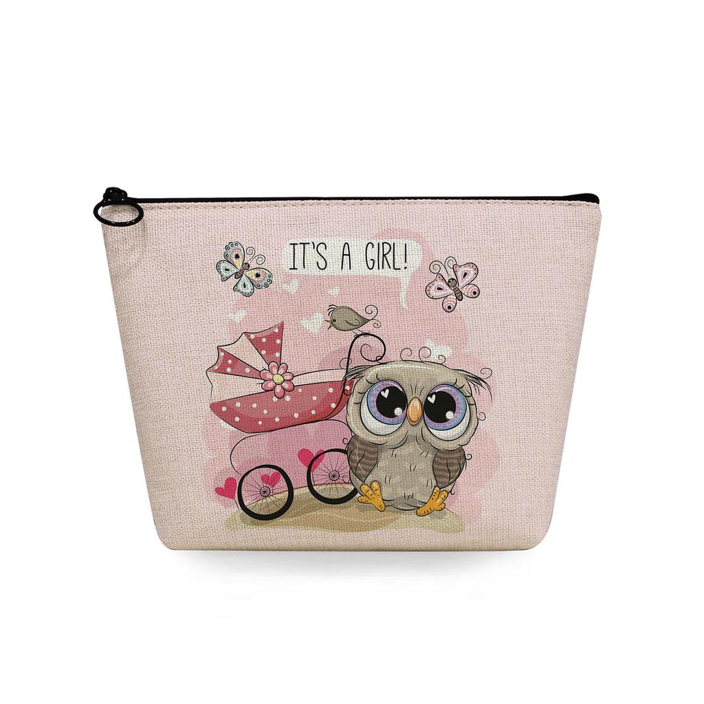 Women Owl Print Cosmetic Bag Toiletries Organize Travel Storage Case 6714