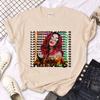 Singer Printed T-Shirt Fashion Trend Short Sleeve Cotton T-Shirt