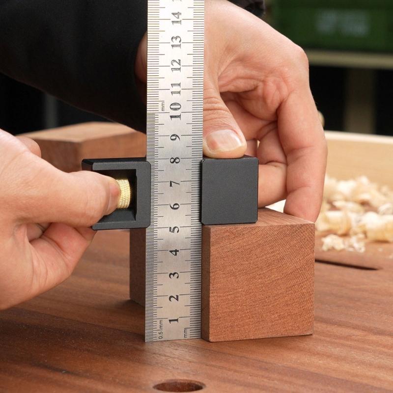 Combination Square Steel Rule Guide Block With Quick To Adjust Mechanism For Precise Line Marking