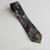 Man and Woman Students Academy Versatile Necktie Original Designed Gold Silk Edition Black Necktie Creative Tie