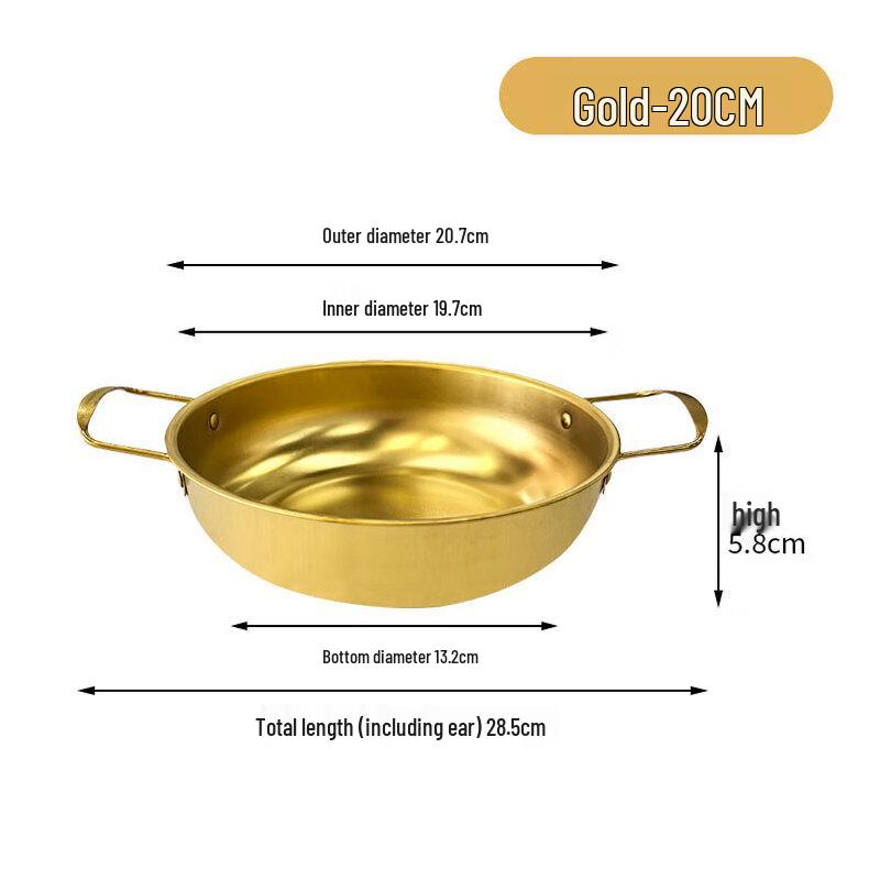 ZISIZ Gold Stainless Steel Multipurpose Pot