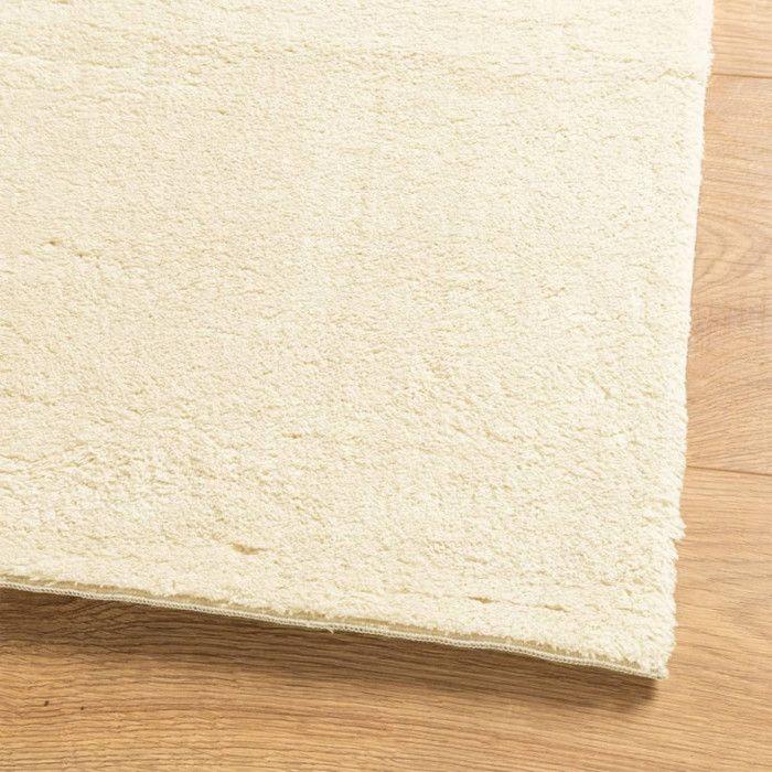 VidaXL HUARTE Soft and Washable Short-pile Rug Cream 120x120 Cm 375037