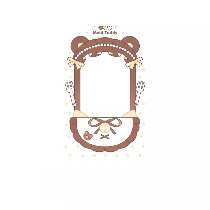 Cute Animal Maid PVC Photocard Holder for 3 Inch Kpop Idol Card Sleeves Kawaii Maid Puppy Photo Frame Stylish INS Style 2025 New