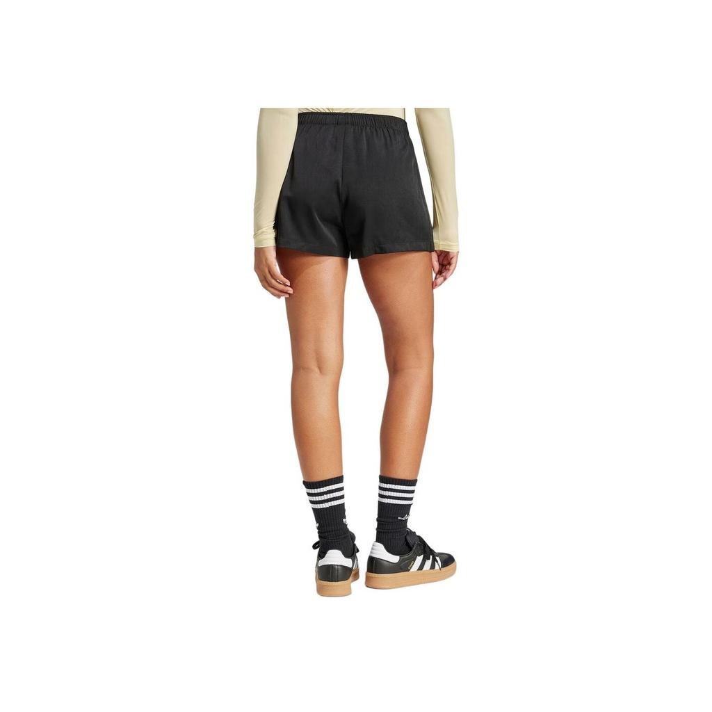 Adidas Originals Versatile Woven Solid Color Three-Quarter Casual Shorts Women Shorts Black JC5191