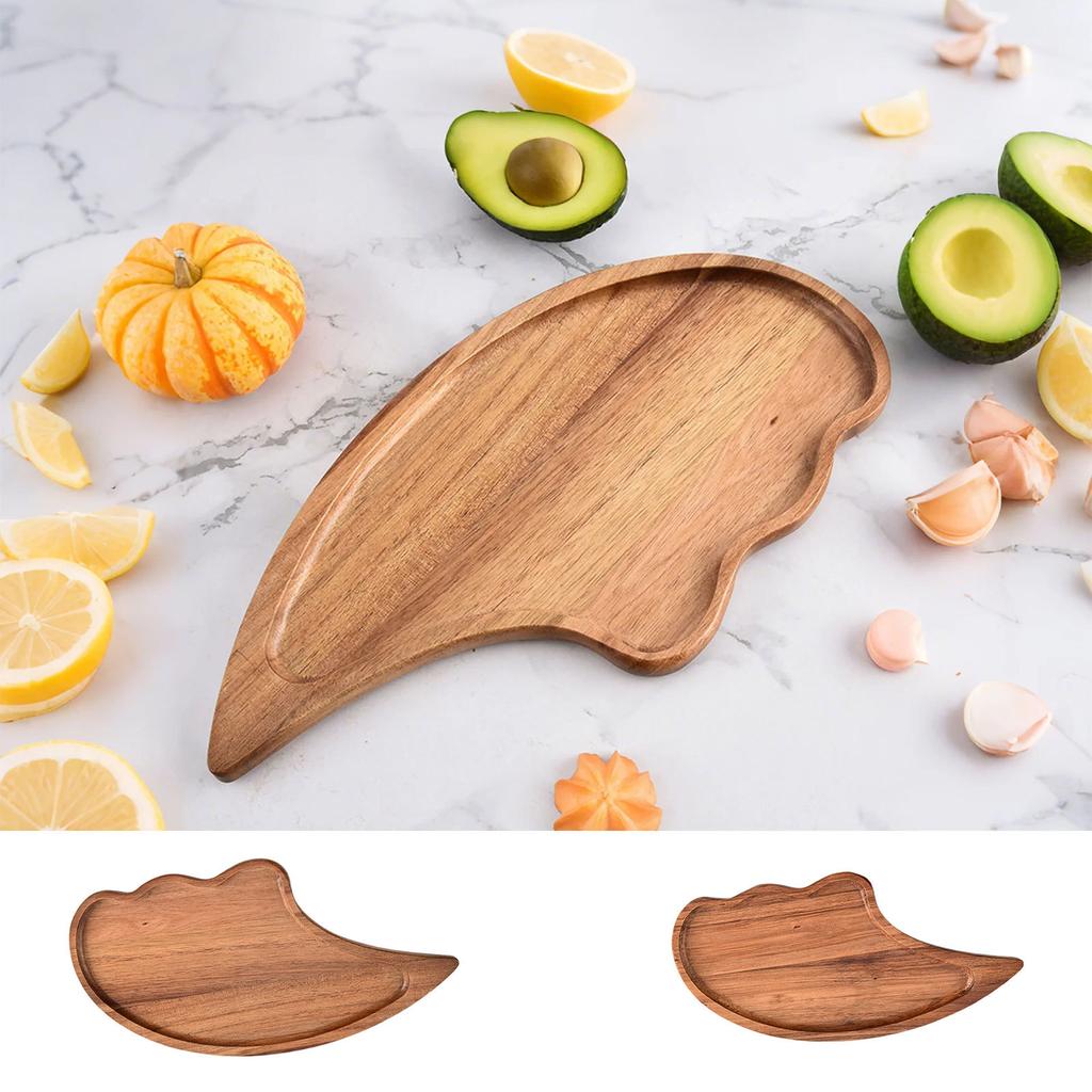 Holz Servierplatte Rustikales Charcuterie-Brett Snackschale Für Mittagessen Abendessen Wohnen zu Hause Eingangsbereich Küche Grillparty