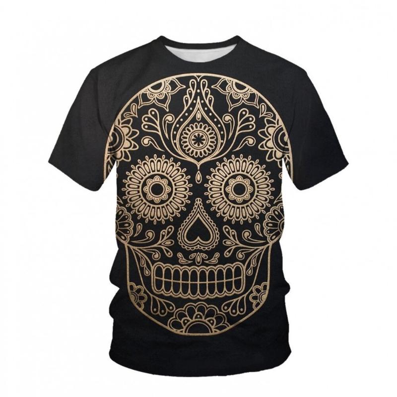Graffiti Painting 3D Digital Print Men's Round Neck T-Shirt V-neck Short Sleeve Loose Fit Casual Wear Winter 2026