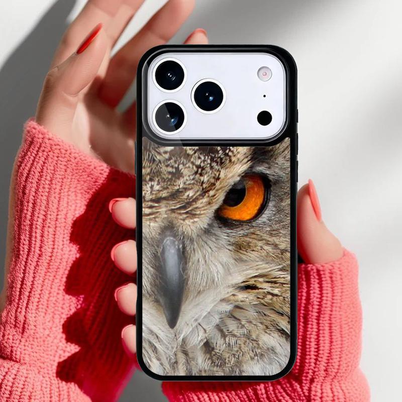 Bird Owl Nature Predator Phone Case for iPhone 17 16 15 14 13 Pro Max Back Cover for 12 11 Pro Coque