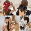 Handmade Pearl Bow Hair Clip Women Netting Accessory Korean Style Headband