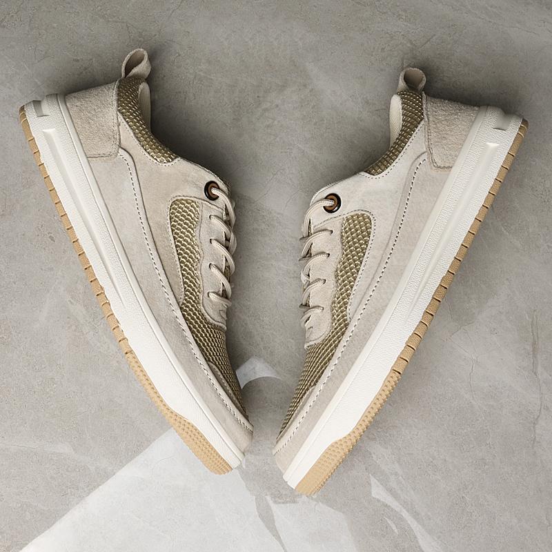 Genuine Leather Men's Shoes New Man Casual Shoes Breathable Skateboard Footwear Hot Sale Sneakers Leisure Walk Trainers