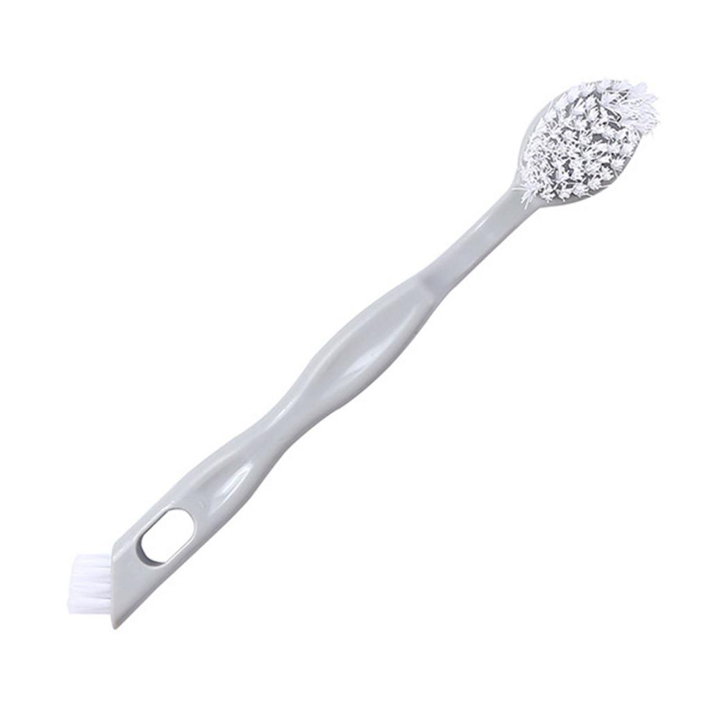 Dual Head Shoe Brush   Handle Cleaning Brush Soft   Hanging Hole Plastic Comfortable Grip Shoe Scruber