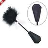 New Erotic Bdsm Feather Tickled Whip Bondage Punish Fetish Leather Spanking Paddle Play Flogger Lover Riding Crop Pony Sex