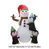 Christmas Inflatable Snowman Blow Up Outdoor Garden LED Snowman Santa Claus Christmas Doll Decoration Ornament 1.4/1.5M/2.4M