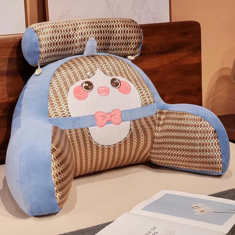 Kühlende Matratze gegen Nachtschweiß Hüftschutz-Kissen Sommer Rattanmatte Kissen Studentenwohnheim Lendenkissen Lesesofa Rückenlehne