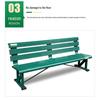 Aluminum Alloy Outdoor Public Rest Bench with Backrest