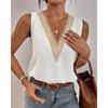 Summer Women's T-shirt Vest V-neck Sleeveless Simple Solid Color Undershirt Female Tops